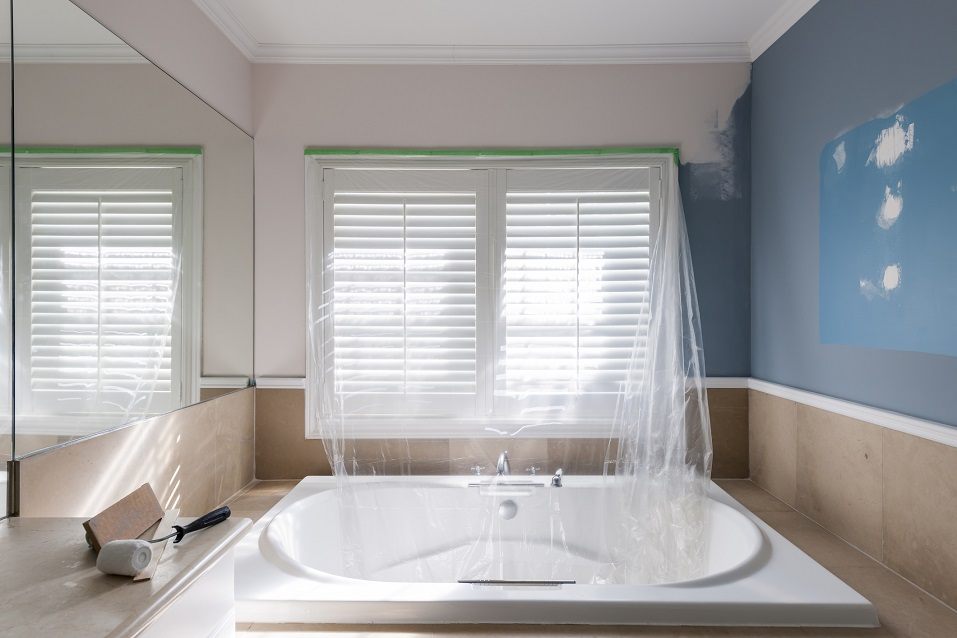 Home renovation of residential bathroom