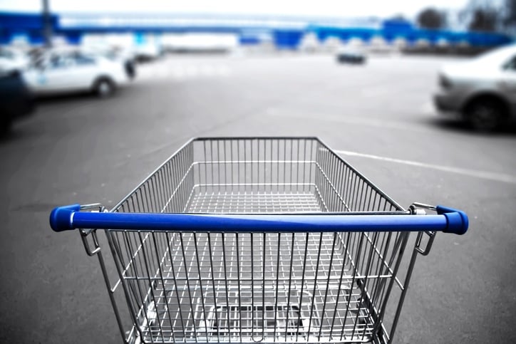 market cart and supermarket