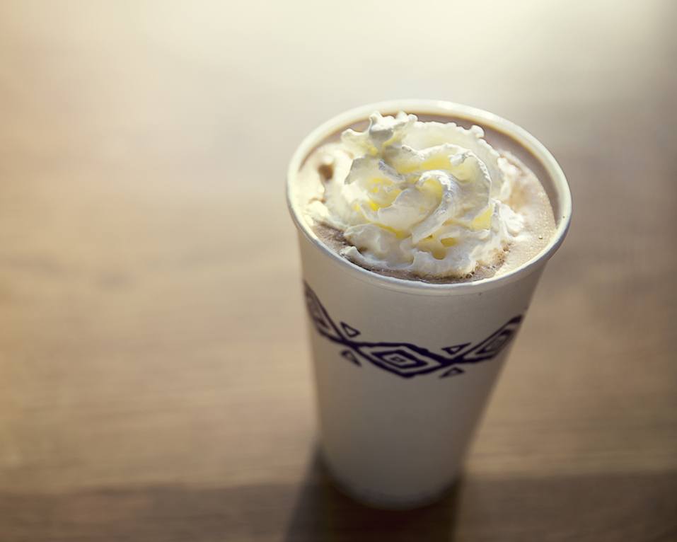 This cup of hot chocolate gives a sweetness tone of the morning
