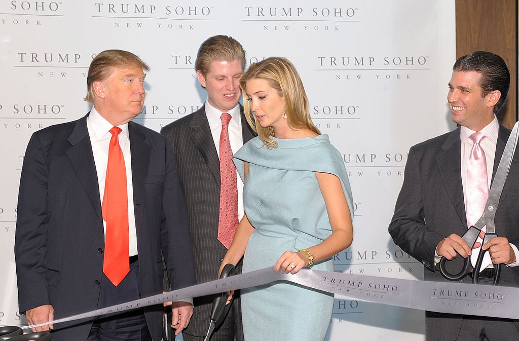 Donald Trump and his children, Eric, Ivanka, and Donald Jr.