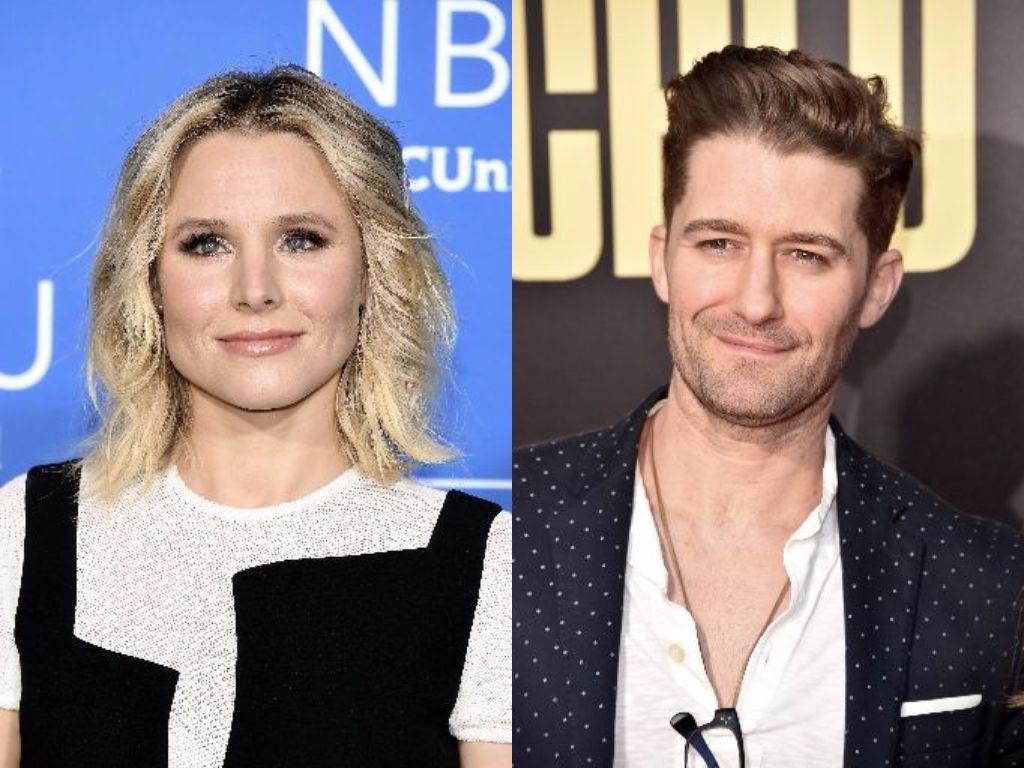Kristen Bell and Matthew Morrison pose for cameras