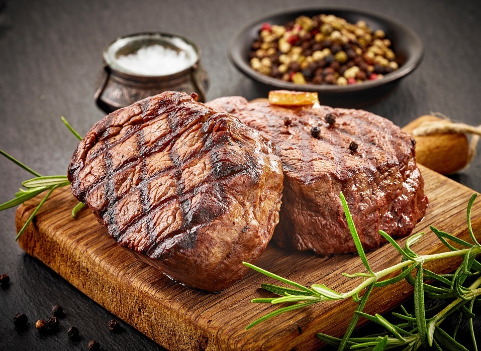 grilled beef steaks