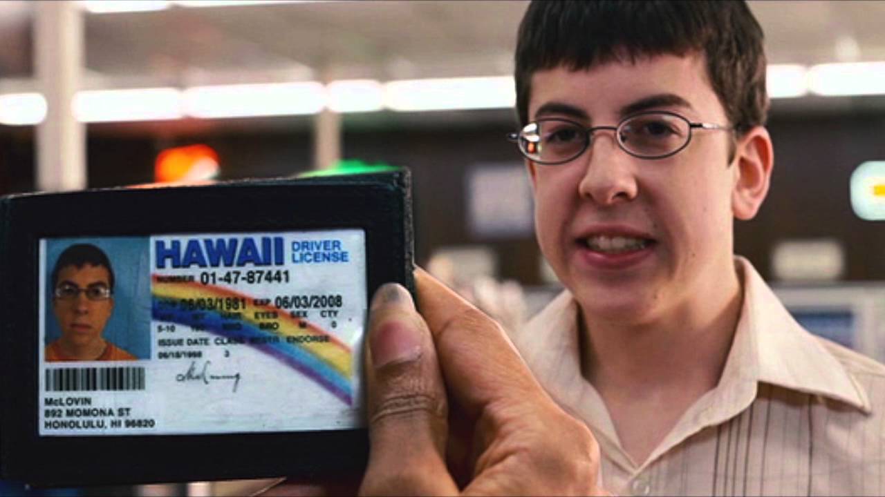 McLovin avoids a form of discrimination by using an alternative ID in "Superbad"