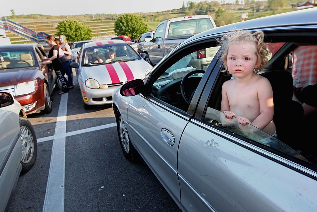 girl in car