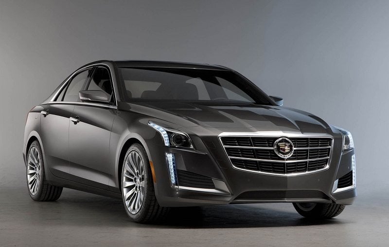 Passenger side front three-quarter view of 2014 Cadillac CTS sedan