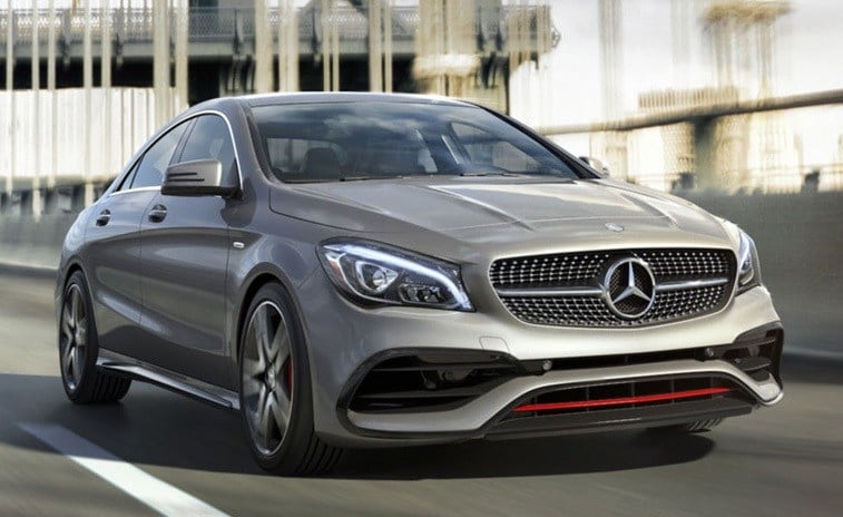 Road shot of Mercedes CLA "four-door coupe"