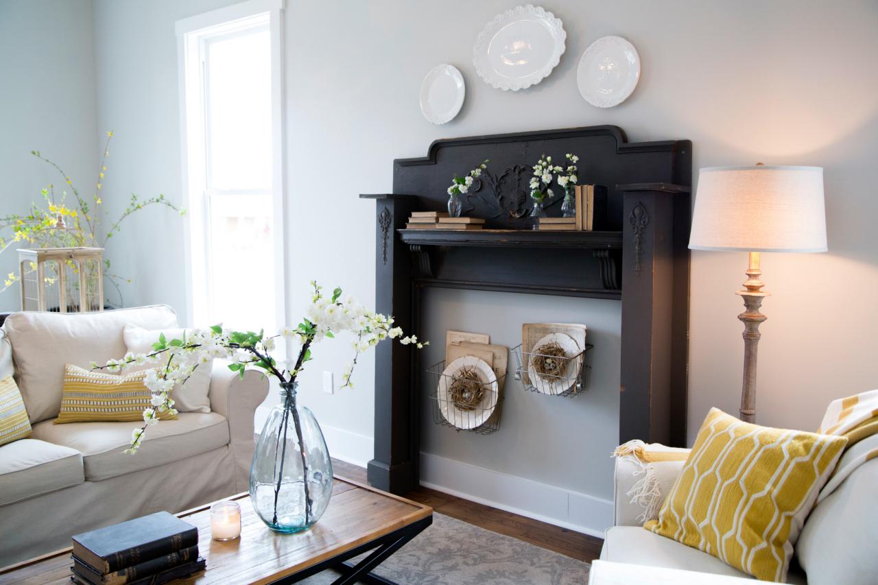 A decorative mantel in a house on HGTV's 'Fixer Upper'