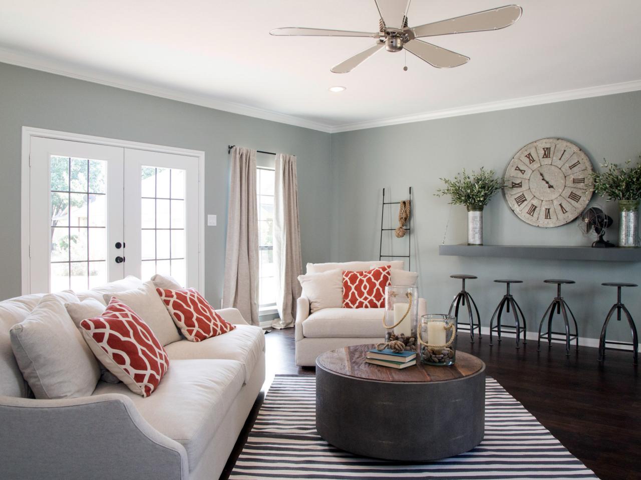 A wall-mounted bar in a home on HGTV's 'Fixer Upper'