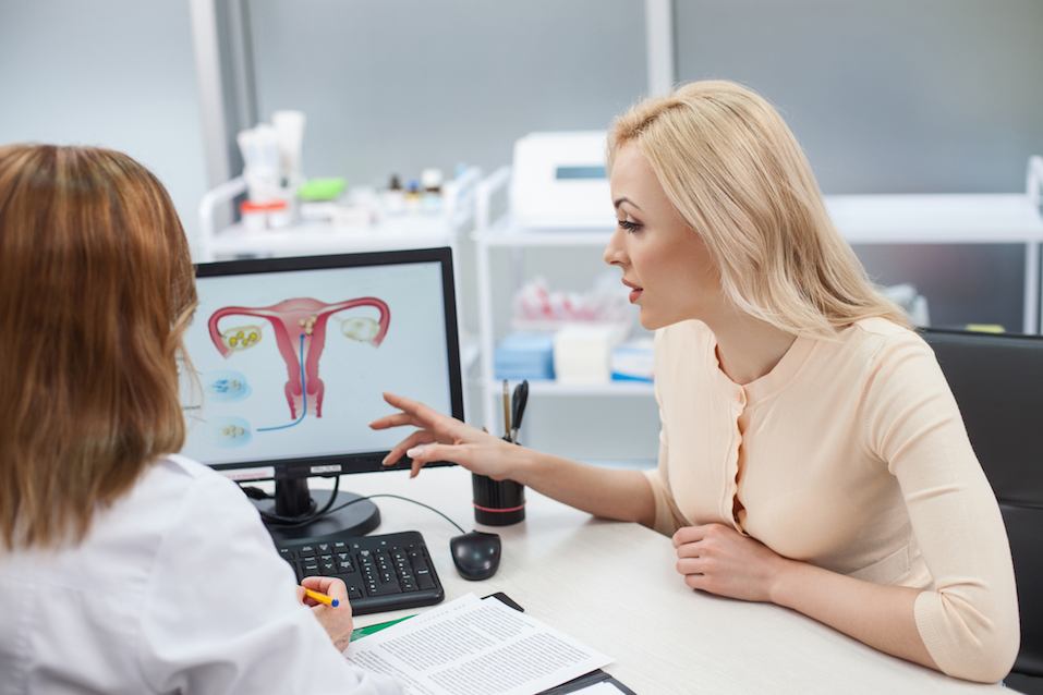 Young woman is asking advice in her gynecologist
