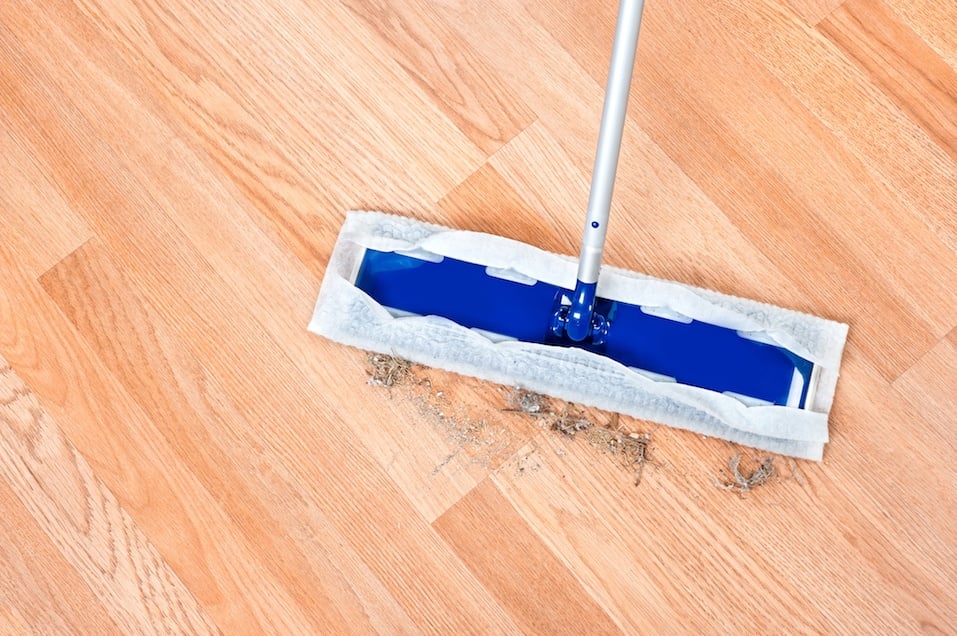 Wood floor cleaning