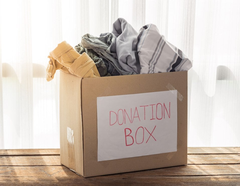 Clothing donation box