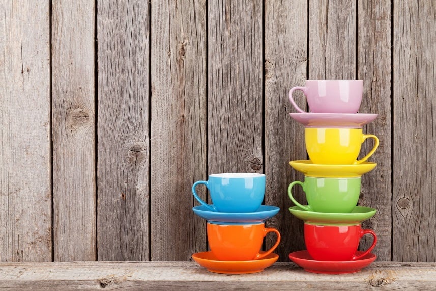 Colorful coffee cups