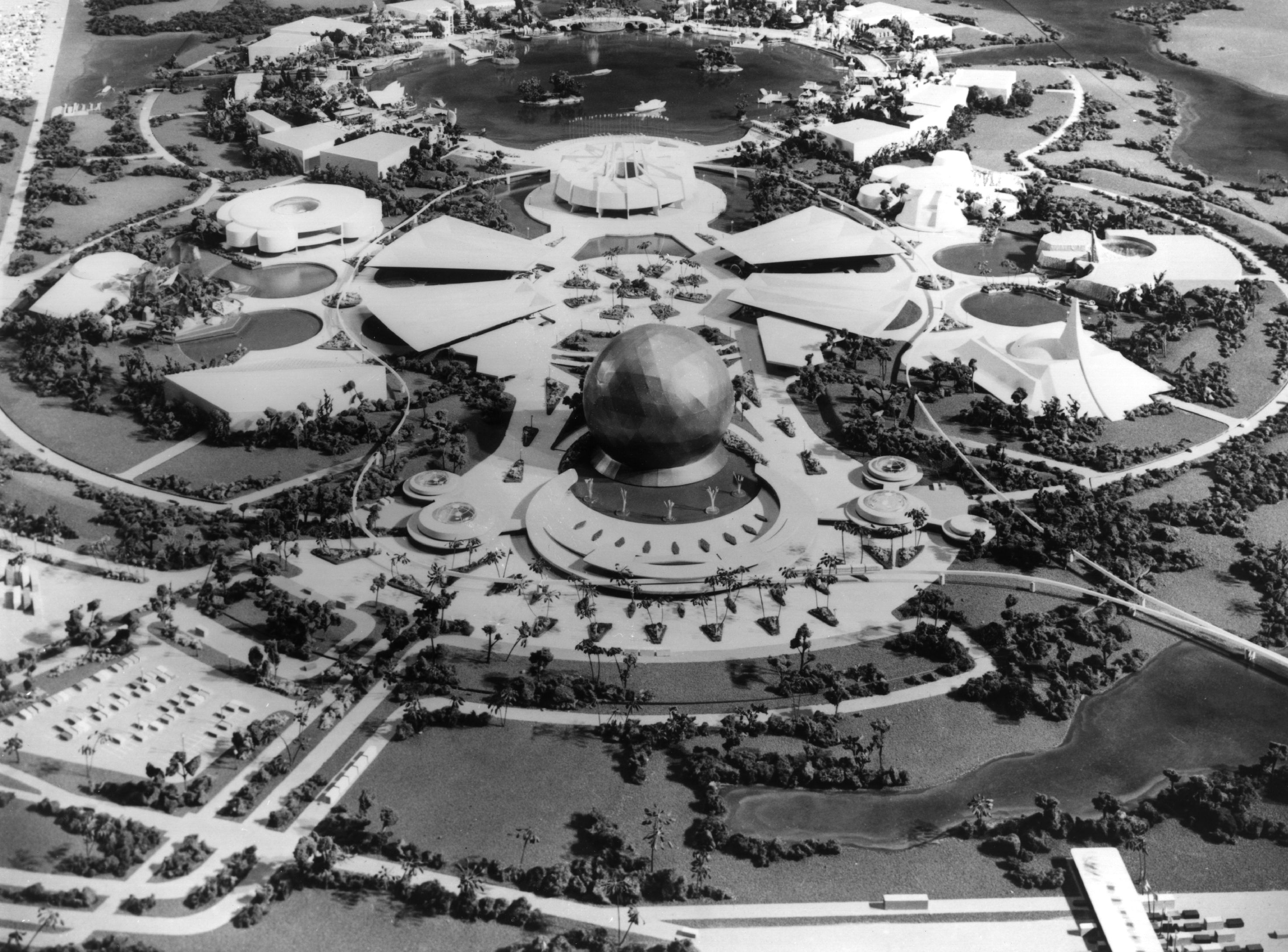 Disney World's Epcot Center is pictured as it was expected to look in 1982.