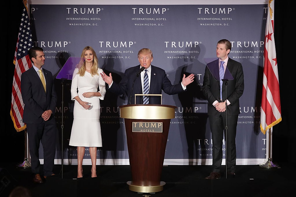 Donald Trump Holds Ribbon Cutting Ceremony For The Trump International Hotel