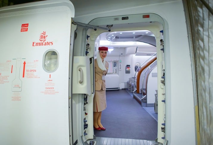 Emirates Airbus A380 crew member