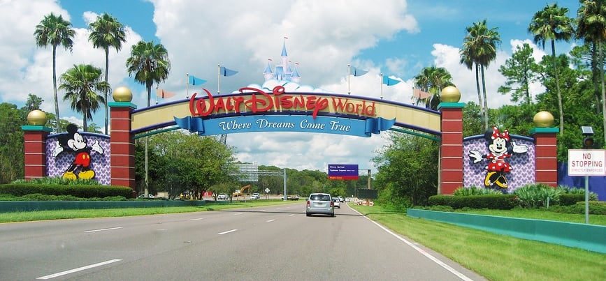 Entrance of Walt Disney World in Orlando