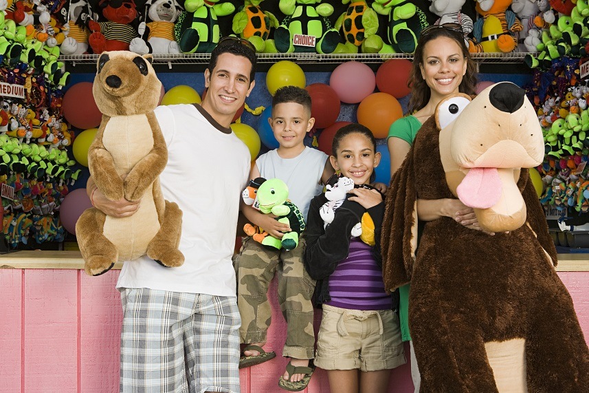 Family with toys