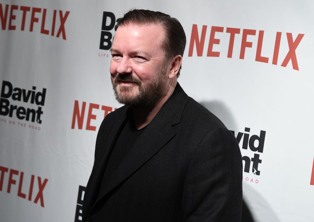 Actor Ricky Gervais smiling