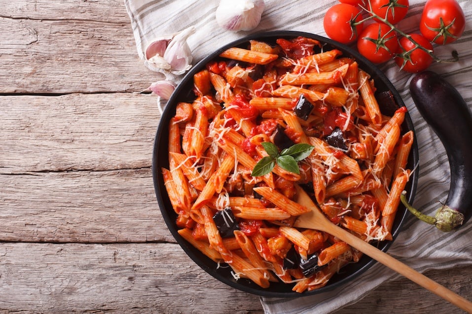 Italian food: Pasta alla Norma