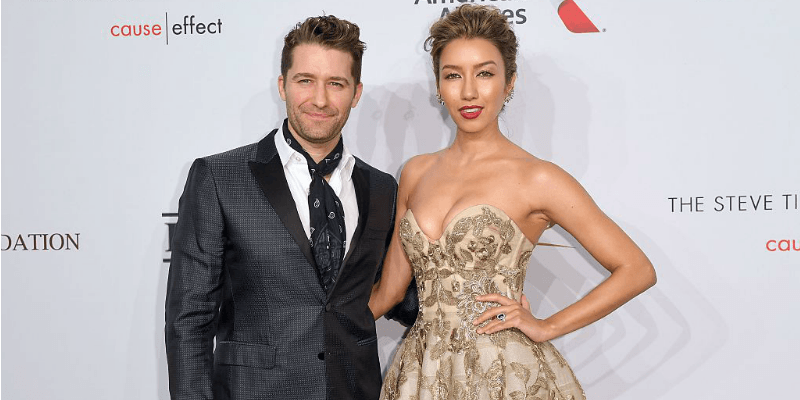 Matthew Morrison and Renee Puente pose together on the red carpet. Matthew Morrison and Renee Puente pose together on the red carpet.