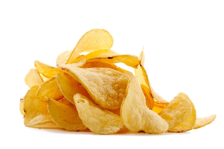 Pile of potato chips