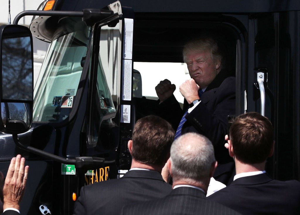 President Trump Meets With Truckers And CEO's At The White House
