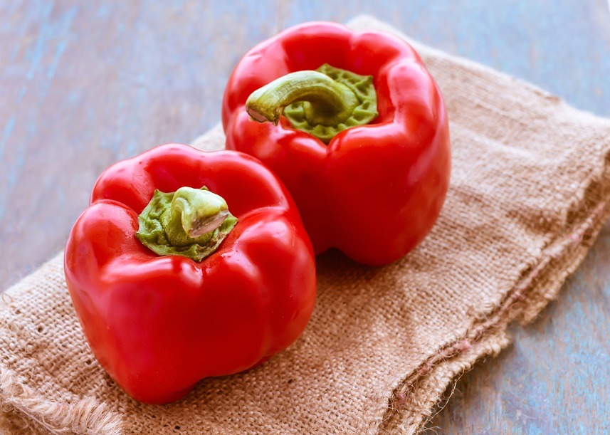 organic red bell peppers