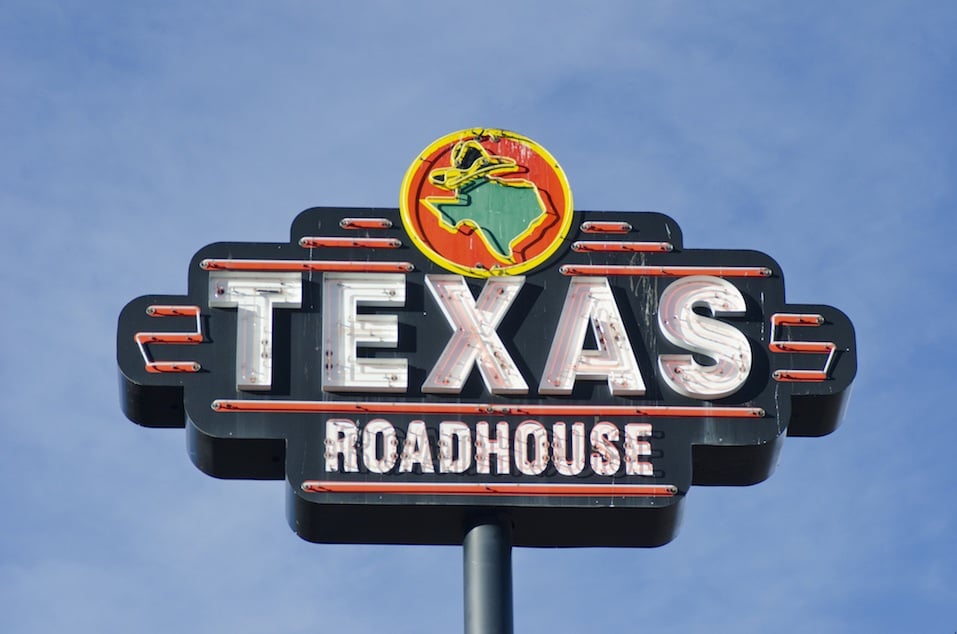 Señal de neón de Texas Roadhouse