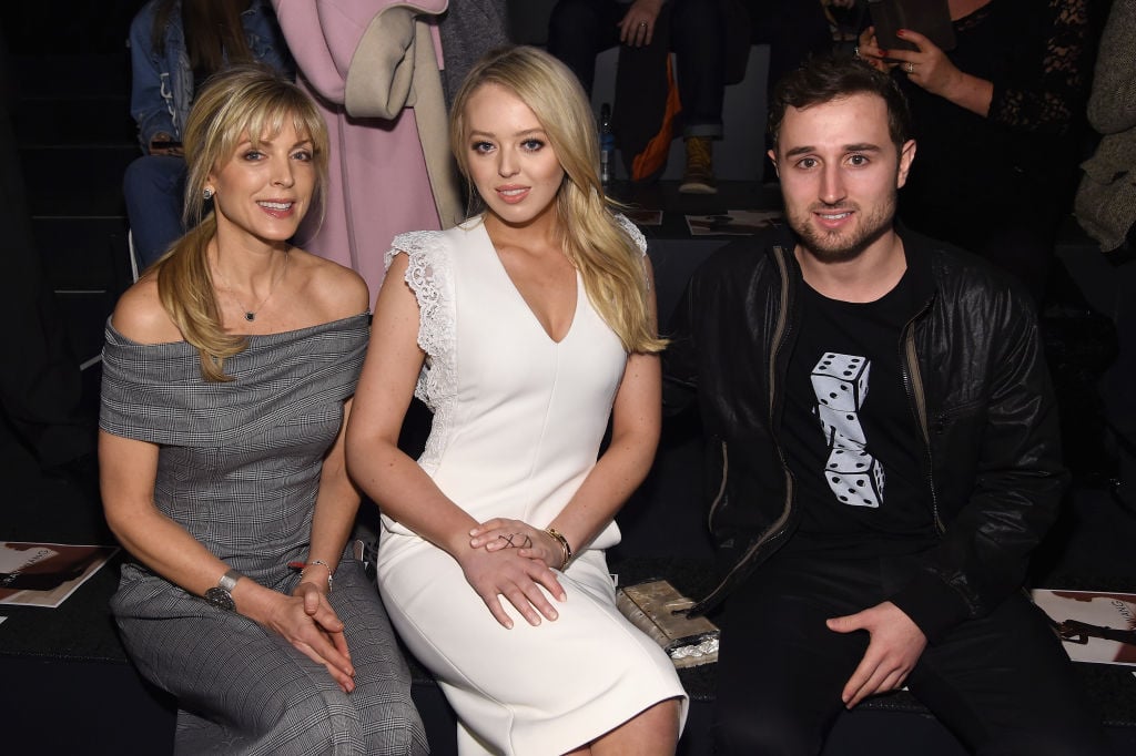 Marla Maples, Tiffany Trump, and Ross Mechanic attend the Taoray Wang collection