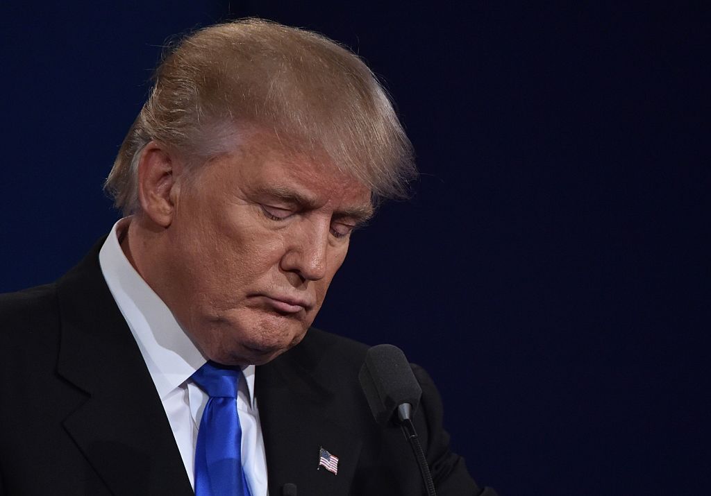 Donald Trump speaks during the first presidential debate