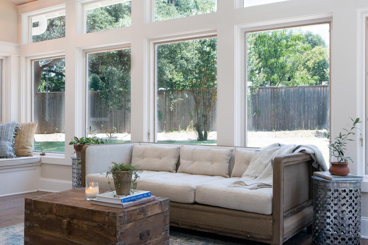 White upholstery in a home on HGTV's 'Fixer Upper'