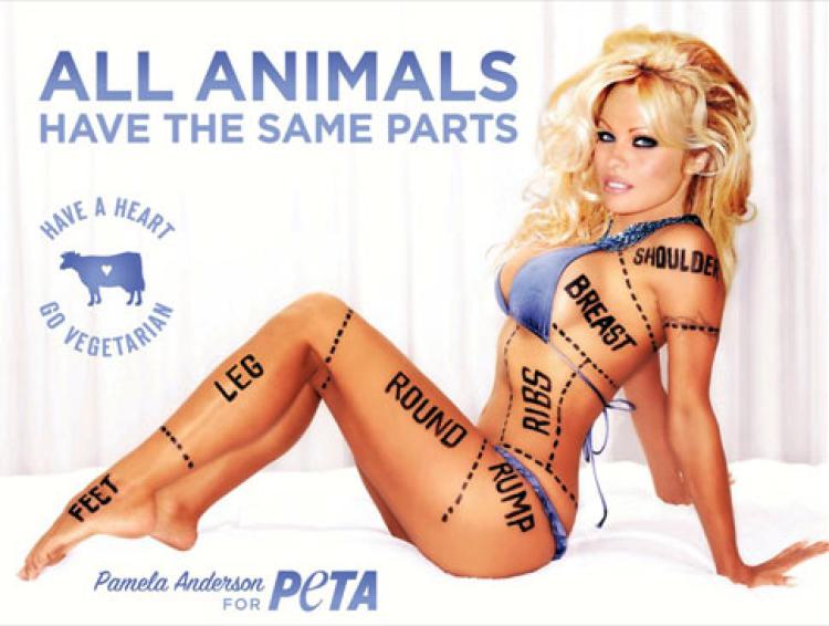 Pam Anderson in a PETA ad