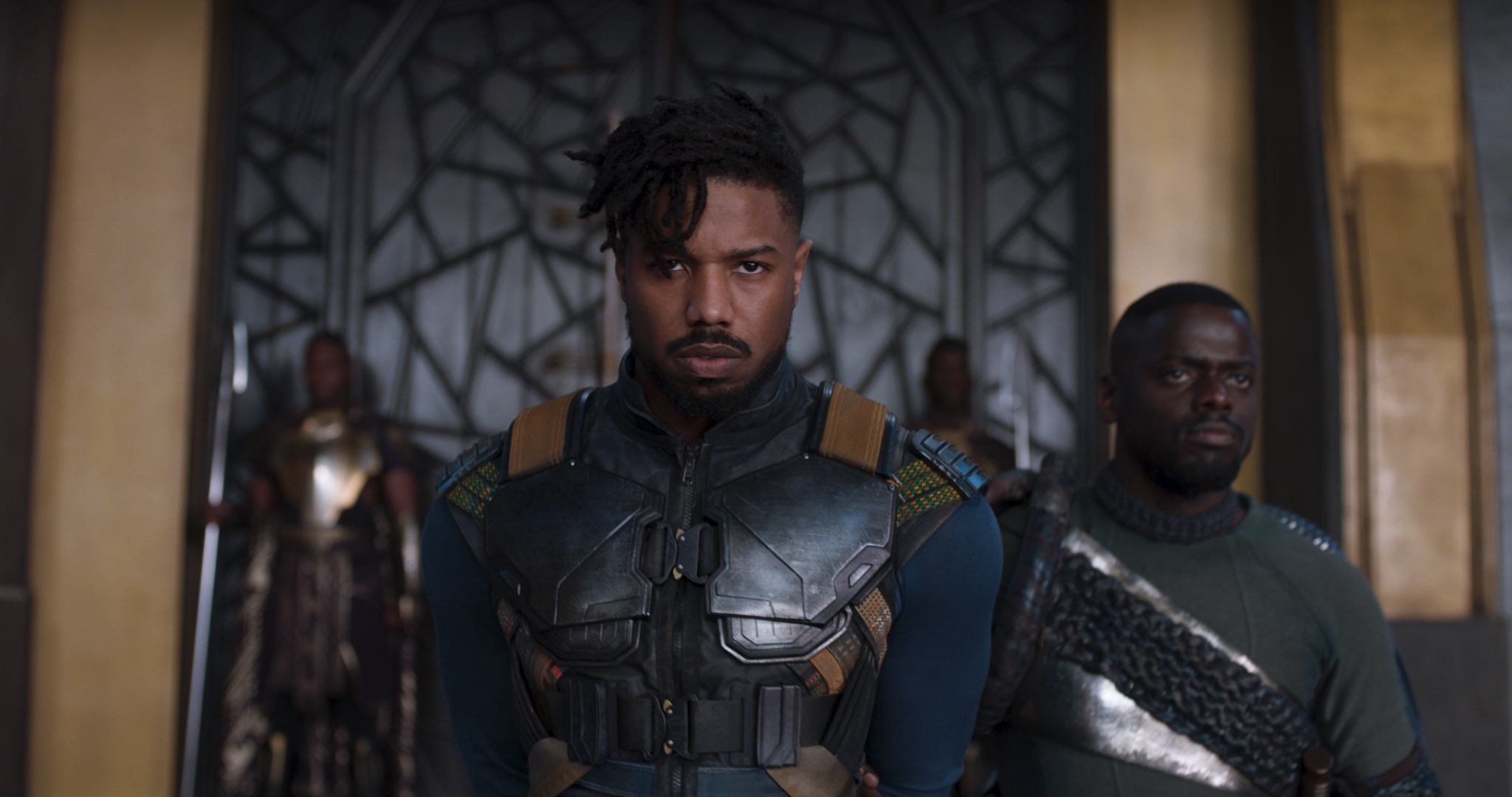 Michael B. Jordan as Killmonger in Black Panther Michael B. Jordan as Killmonger in Black Panther