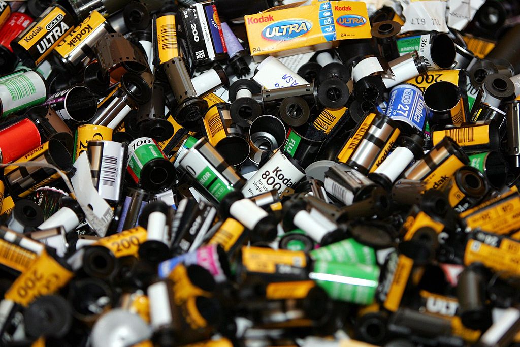 Empty 35mm film canisters