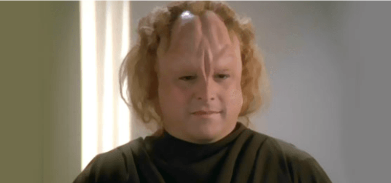 Jason Alexander appears as an alien in Star Trek.