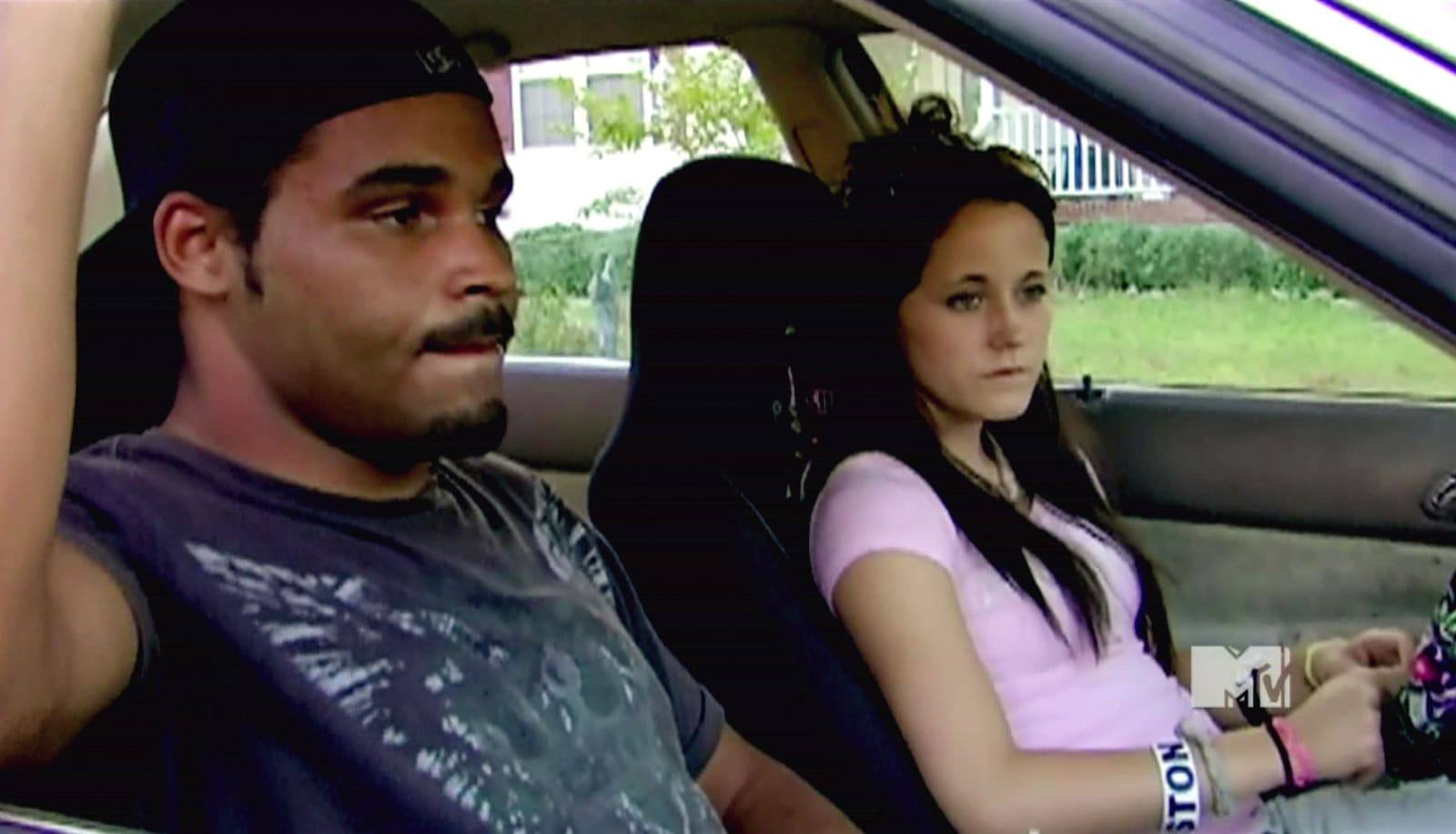 Kieffer and Jenelle sit in a car