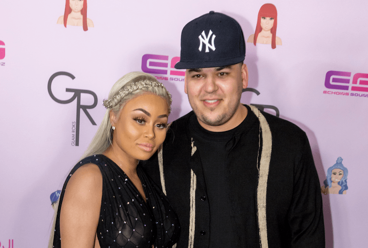 : Rob Kardashian and Blac Chyna arrive at her Blac Chyna Birthday Celebration And Unveiling Of Her 'Chymoji' Emoji Collection at the Hard Rock Cafe