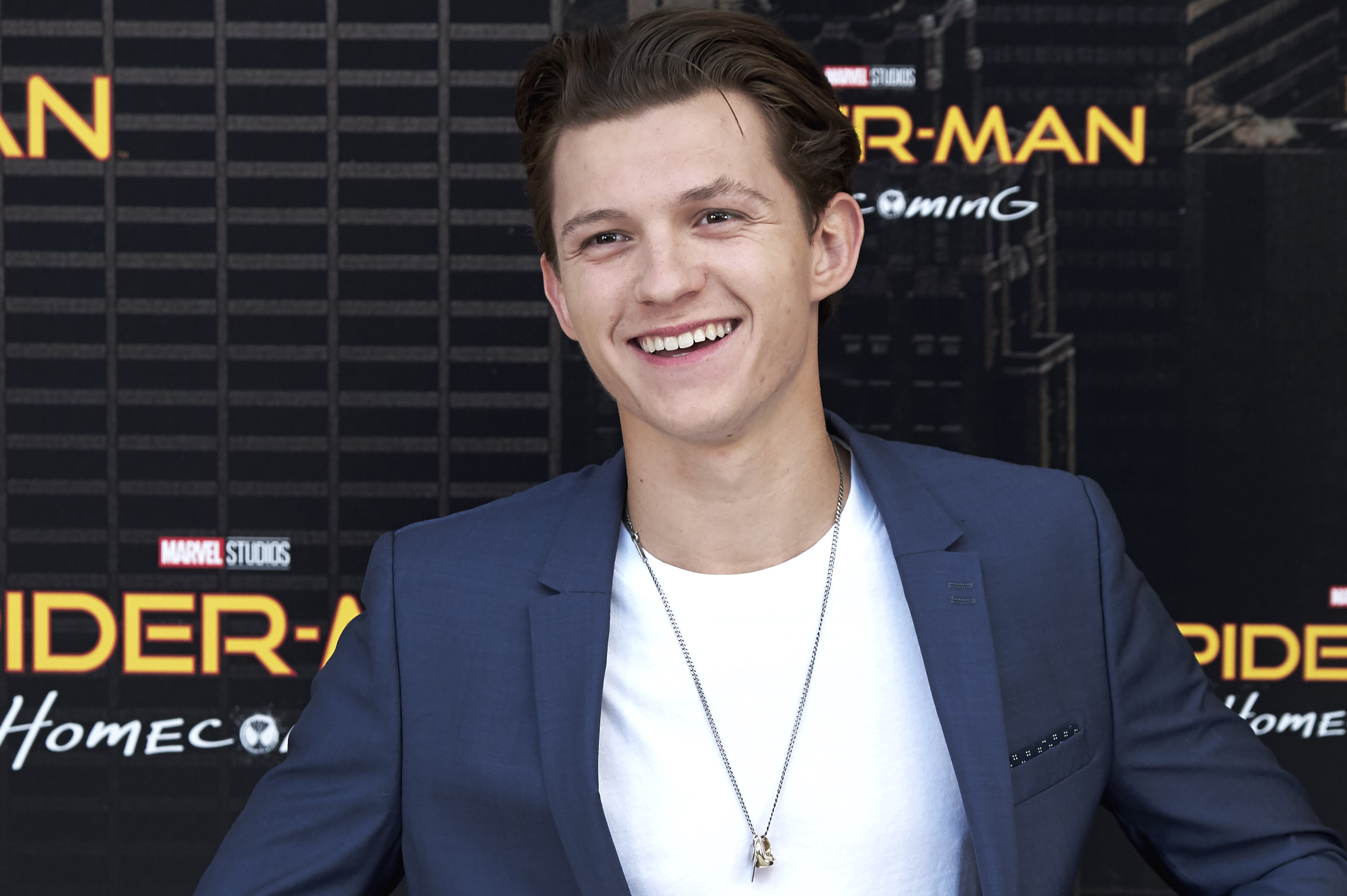 Actor Tom Holland attends 'Spider-Man: Homecoming' photocall at the Villamagna Hotel on June 14, 2017 in Madrid, Spain. Actor Tom Holland attends 'Spider-Man: Homecoming' photocall at the Villamagna Hotel on June 14, 2017 in Madrid, Spain.