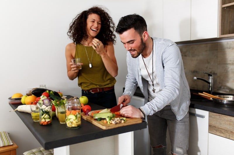 Couple making food Couple making food