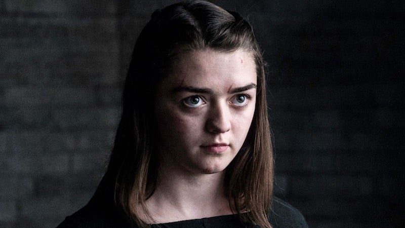 Arya with a fierce glare