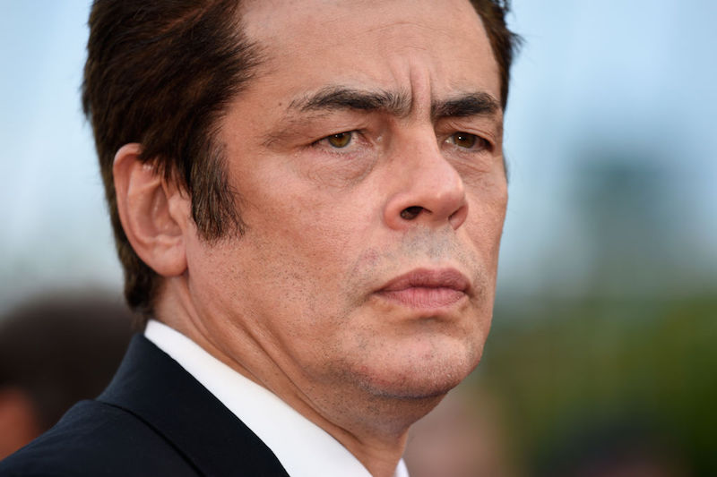 Benicio del Toro stares ahead while attending the 70th Annual Cannes Film Festival. 