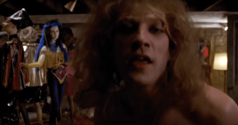 Buffalo Bill looks into the camera during his dance scene in 'Silence of the Lambs' 