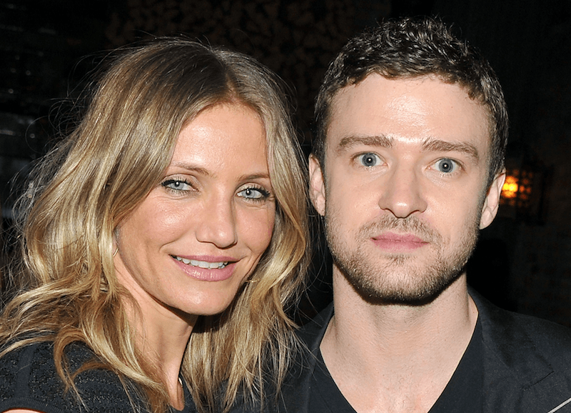Cameron Diaz and Justin Timberlake pose together for a photo.