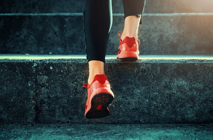 shot of runner's shoes