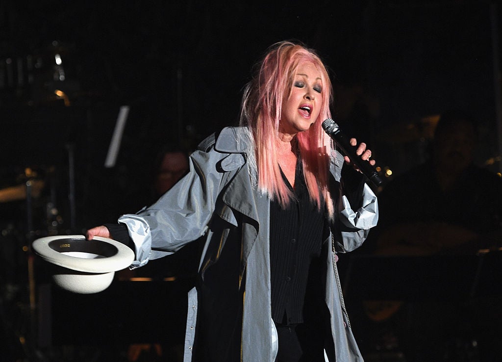 Singer-songwriter Cyndi Lauper performs onstage