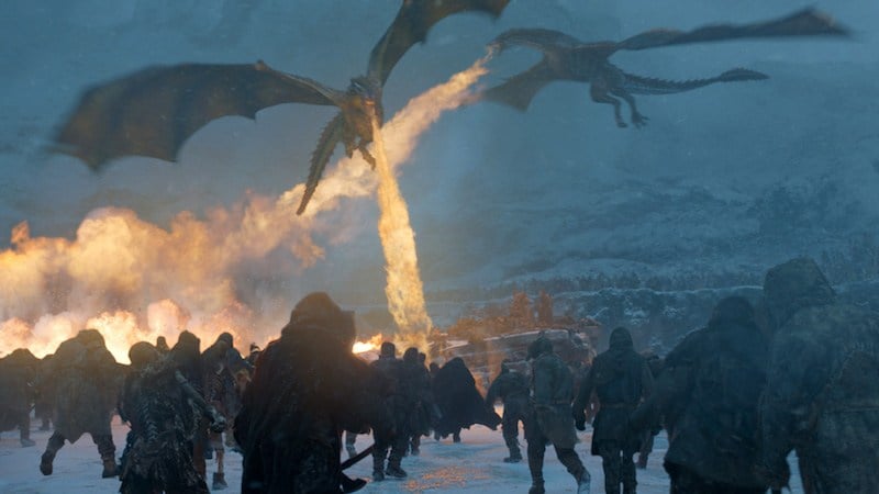 Dany's Dragons during battle