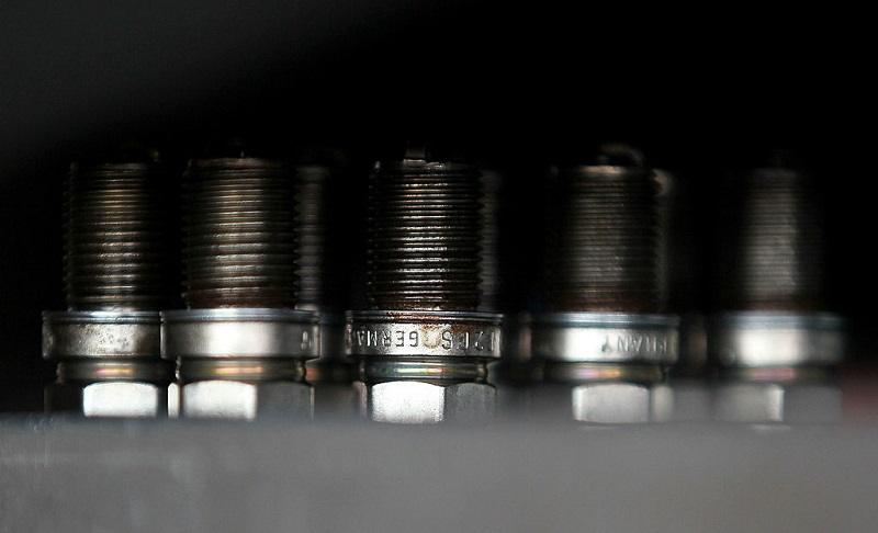FONTANA, CA - MARCH 25: A view of spark plugs in the garage area during practice for the NASCAR Sprint Cup Series Auto Club 400 at Auto Club Speedway on March 25, 2011 in Fontana, California.
