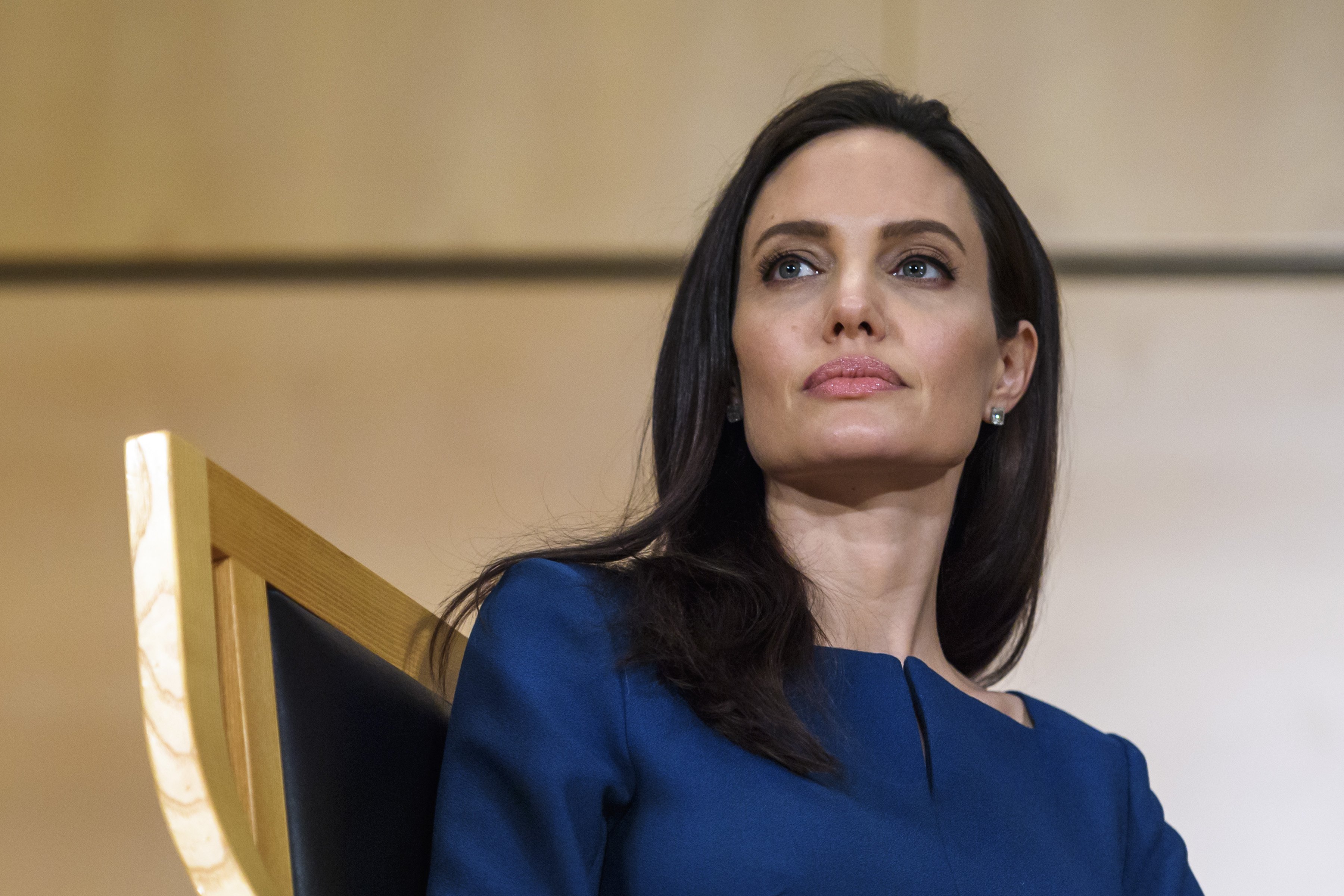 Angelina Jolie attends the annual lecture of the Sergio Vieira de Mello Foundation at United Nations 