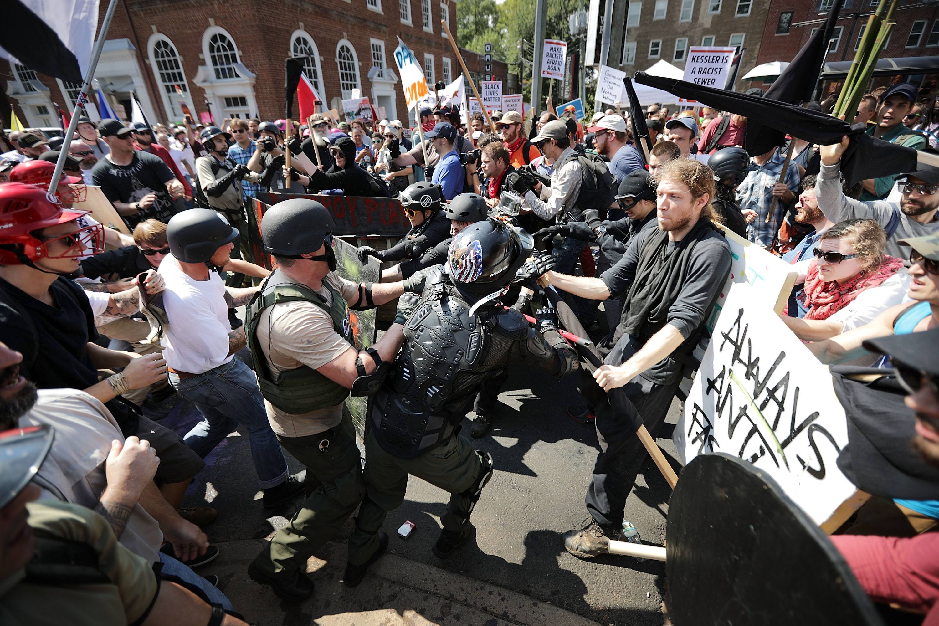 Violence erupts at the Unite the Right rally in Charlottesville