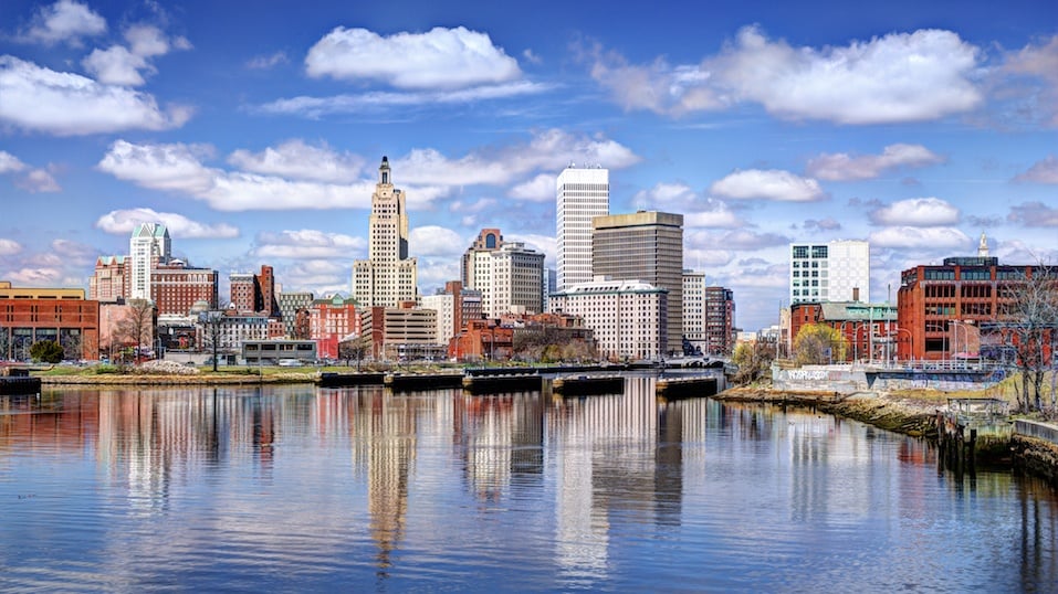 Harbor view of Providence, Rhode Island